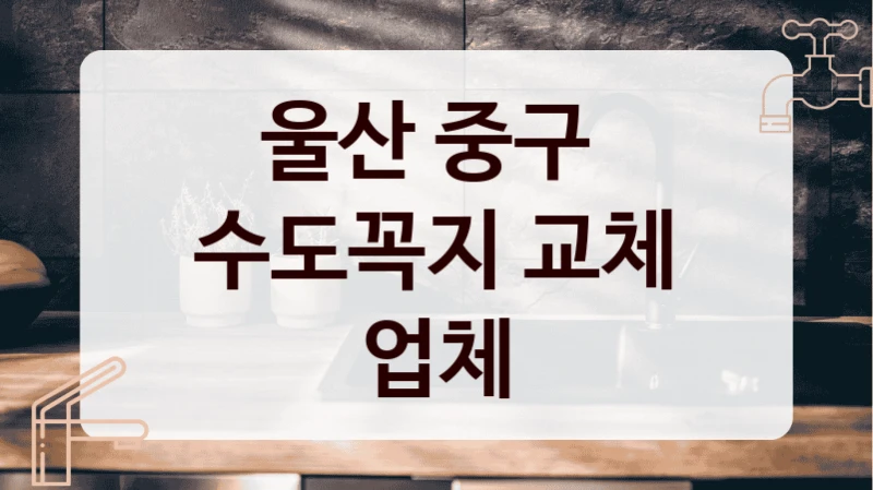 울산 중구 
수도꼭지 교체 업체