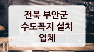 전북 부안군 
수도꼭지 설치 업체