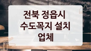 전북 정읍시 
수도꼭지 설치 업체