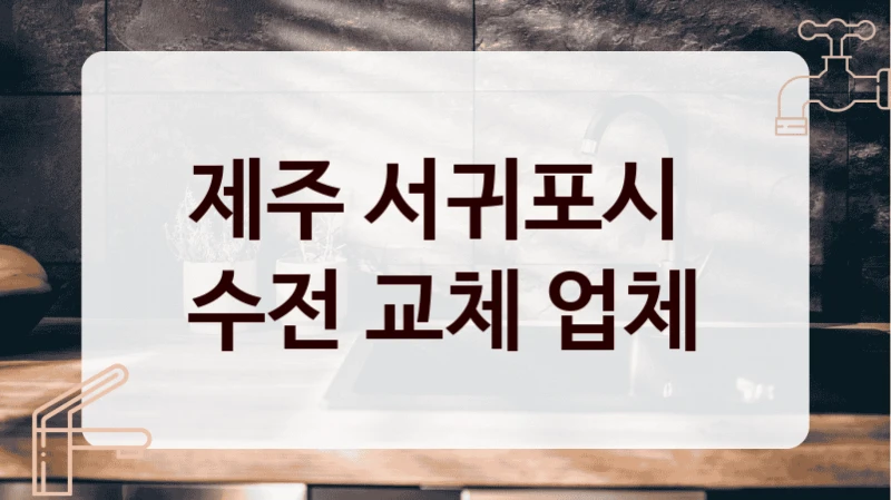 제주 서귀포시 
수전 교체 업체