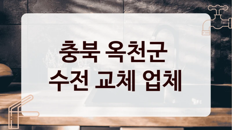 충북 옥천군 
수전 교체 업체