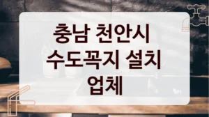 충남 천안시 
수도꼭지 설치 업체