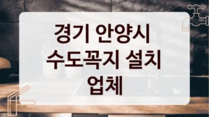 경기 안양시 
수도꼭지 설치 업체