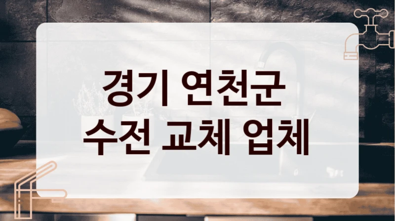 경기 연천군 
수전 교체 업체