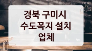 경북 구미시 
수도꼭지 설치 업체