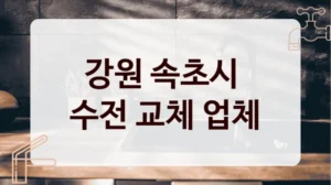 강원 속초시 
수전 교체 업체