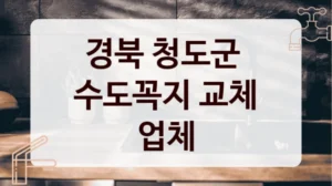 경북 청도군 
수도꼭지 교체 업체