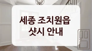 세종 조치원읍 
샷시 안내