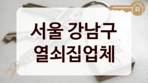 서울 강남구 열쇠집업체